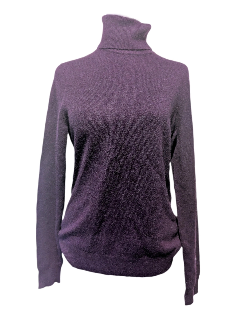 Lord & Taylor Cashmere Turtleneck Sweater Plum Longsleeved EUC